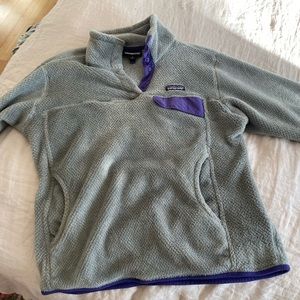 Patagonia Gray and Purple Women's Sweater